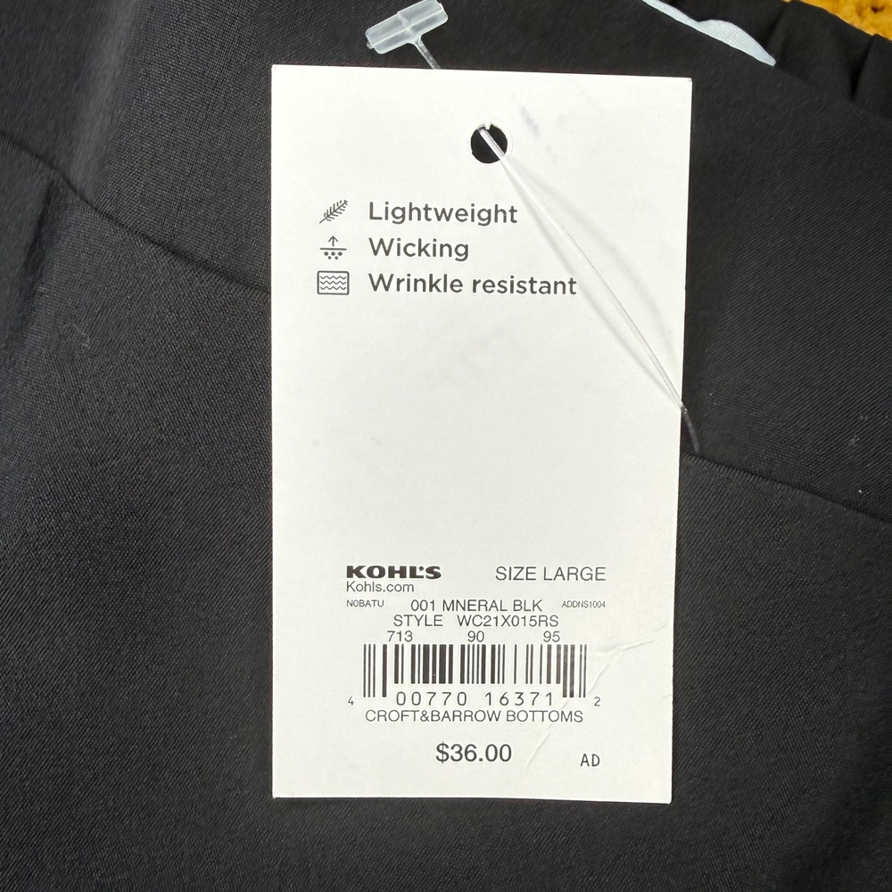 Croft & Barrow Women's Large Black Skort Mid Rise Athletic Golf Skirt Sporty - Picture 9 of 9